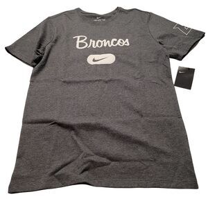 Nike‎ Mens Boise State Bronco Grey Tee Swoosh Medium